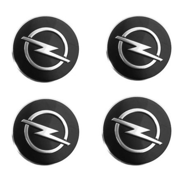 Наклейка на ковпак Opel 60 мм чорний 4 шт