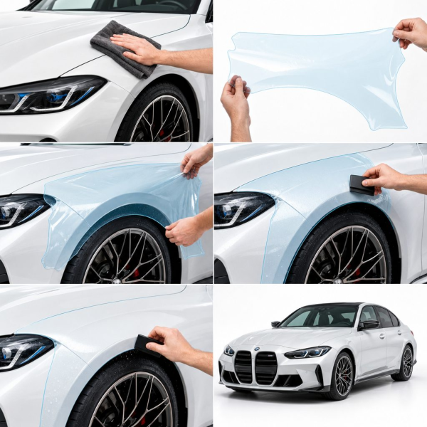 Антигравійна захисна бронеплівка за лекалами для BMW M3 G80 facelift 2024- зона даху