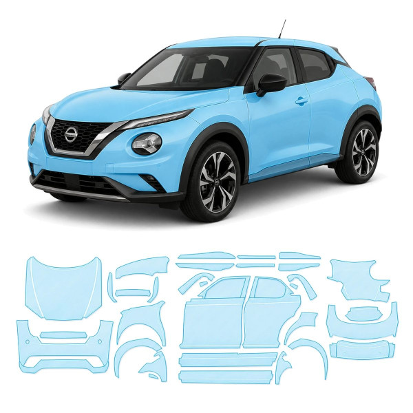 Антигравийная защитная бронепленка по лекалам для Nissan Juke F16 2019-2024 - полный кузов