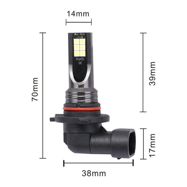 LED лампи автомобільні S7 Mini HB3 55W (9600lm 6000K +400% IP67 DC9-24V)