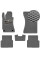 Коврики в салон EVA для Subaru Forester II (F11) 2002-2008 с подпятником Серые 5 шт