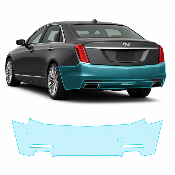 Антигравійна захисна бронеплівка за лекалами для Cadillac CT6 I 2016-2018 - задній бампер