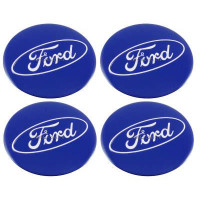 Наклейка на колпак Ford 90 мм синий 4 шт