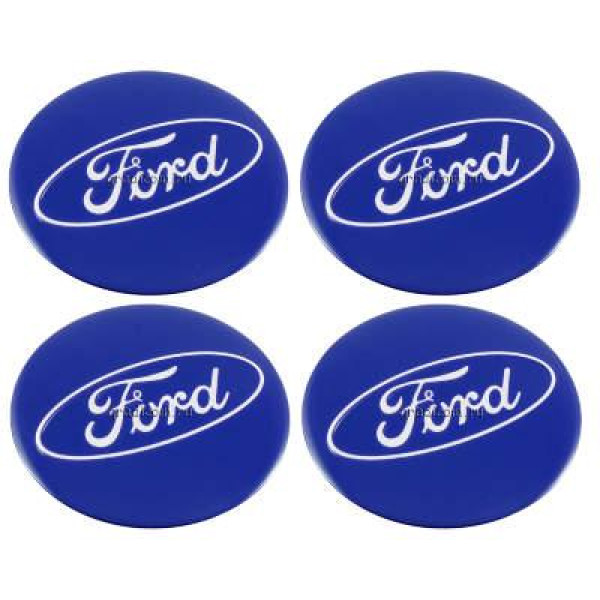 Наклейка на ковпак Ford 90 мм синій 4 шт
