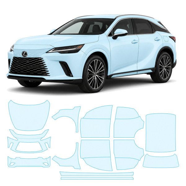 Антигравийная защитная бронепленка по лекалам для Lexus RX V 2022- полный кузов