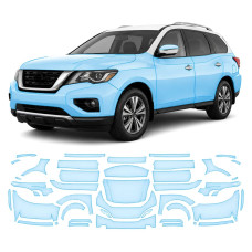 Антигравійна захисна бронеплівка за лекалами для Nissan Pathfinder R52 facelift 2017-2020 - повний кузов