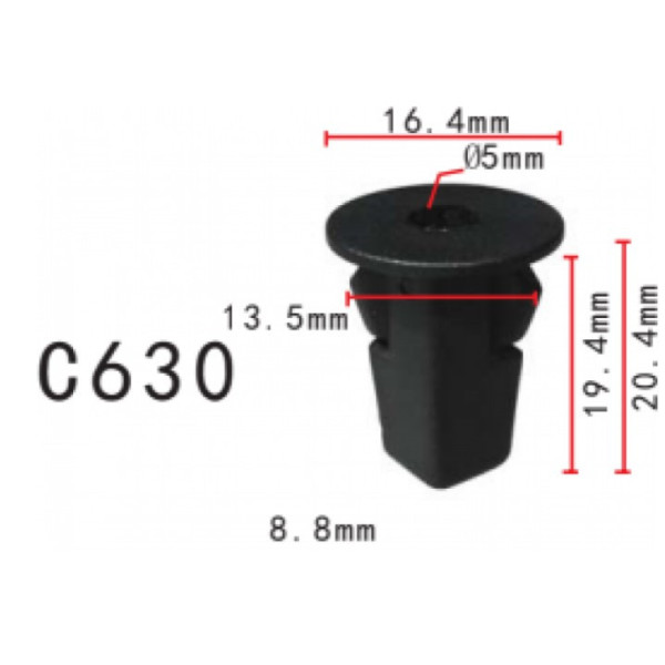 Клипса под саморез Ford, Chevrolet 94854203 Toyota 90189-06028 90189-06188 90189-06212 (C0630)
