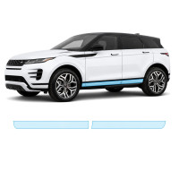 Антигравийная защитная бронепленка по лекалам для Land Rover Range Rover Evoque L551 2019- нижняя зона кузова пороги