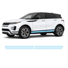 Антигравийная защитная бронепленка по лекалам для Land Rover Range Rover Evoque L551 2019- нижняя зона кузова пороги