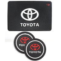 Набір антиковзних килимків для торпеди та підсклянника Toyota 3 шт 