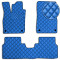 Коврики в салон Экокожа для Volkswagen ID.4 2020- Синие 3 шт (Rombus)