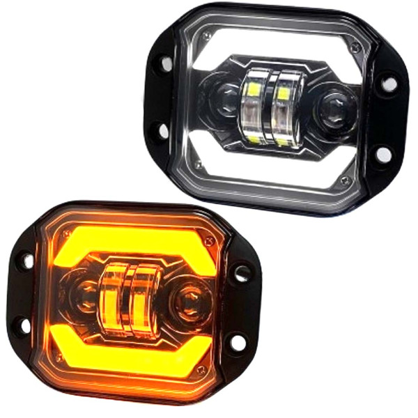 Bi-LED Фара додаткова 24W (9W*4) 10-60V 125x90x55 мм з DRL Ближнє та Далеке світло 1 шт