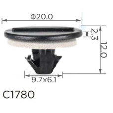 Кліпса для обшивки салону крило Toyota, Lexus, SCION, DAIHATSU (5385747011, 53857-47011 (C1780)