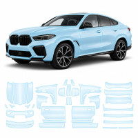 Антигравийная защитная бронепленка по лекалам для BMW X6 G06 2019-2023 - полный кузов