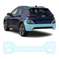 Антигравийная защитная бронепленка по лекалам для Hyundai Kona OS facelift 2021-2023 - задний бампер