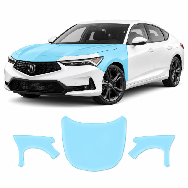 Антигравийная защитная бронепленка по лекалам для Acura Integra V 2023 - капот и передние крылья