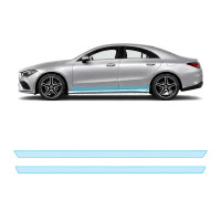 Антигравійна захисна бронеплівка за лекалами для Mercedes-Benz CLA C118 2019-2023 - нижня зона кузова пороги