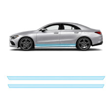 Антигравійна захисна бронеплівка за лекалами для Mercedes-Benz CLA C118 2019-2023 - нижня зона кузова пороги