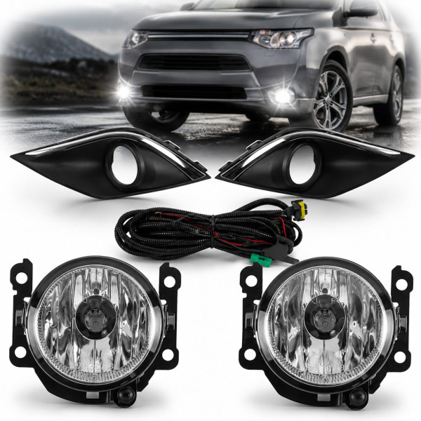 Противотуманные фары для Mitsubishi Outlander 2012-2020 H16 19W с проводкой Комплект (MB-182)