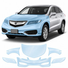 Антигравийная защитная бронепленка по лекалам для Acura RDX TX2/CDU facelift 2016-2018 - передняя часть авто (капот бампер фары крылья)