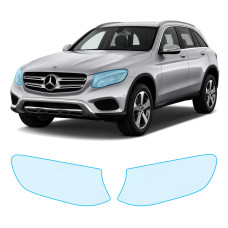 Антигравійна захисна бронеплівка за лекалами для Mercedes-Benz GLC X253 2015-2019 - оптика (фари та ПТФ)