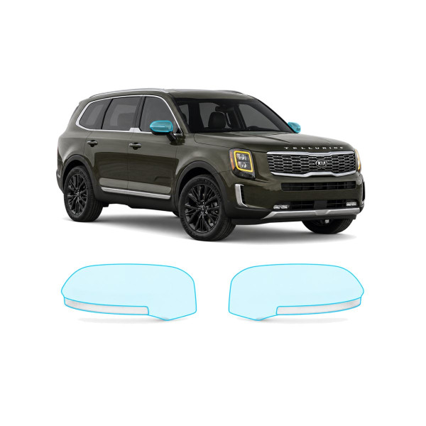 Антигравийная защитная бронепленка по лекалам для Kia Telluride I 2019- зеркала