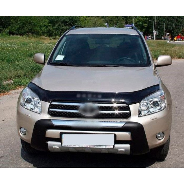 Дефлектор капота мухобойка для Toyota Rav 4 2006-2010 Евро Крепление (Vip Tuning)