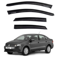 Дефлекторы окон ветровики Volkswagen Polo V 2009- Седан Скотч 3M Voron Glass