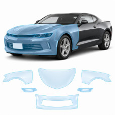Антигравійна захисна бронеплівка за лекалами для Chevrolet Camaro VI 2016-2018 - передня частина авто (капот бампер крила))