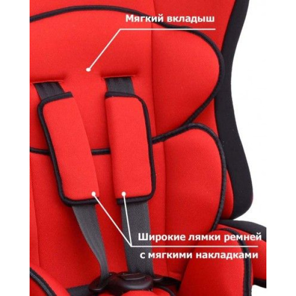 Дитяче автокрісло 1-12 Років, 9-36 Кг, Категорія 1/2/3 SIGER "Прайм" Червоний
