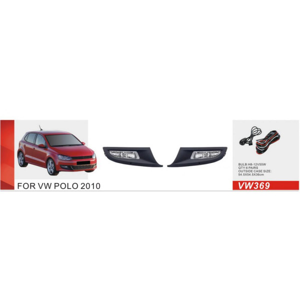 Противотуманные фары для Volkswagen Polo 5 2010-2014 H8-12V 35W с проводкой Комплект (VW-369)