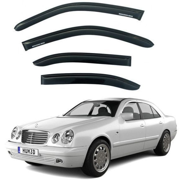 Дефлектори вікон ветровики Mercedes E-klasse (W210) 1995-2003 Седан Скотч 3M Voron Glass