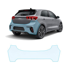 Антигравийная защитная бронепленка по лекалам для Kia Rio YB facelift 2020-2023 - задний бампер