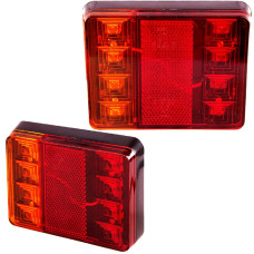 LED Задній ліхтар квадратний 58LED 12V/ 120 х 95 х 23 мм 2 шт (BL-64908)