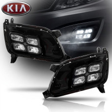 LED Протитуманні фари для Kia Optima K5 2013-2015 2DRL Комплект (KA-687)