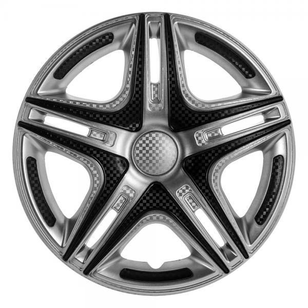 Колпак колеса Star Дакар R13 серебристый карбон 4 шт