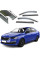 Дефлектори вікон вітровики Benke для  Skoda Rapid 2012-2019 лифтбек Хром Молдинг Із Нержавіючої Сталі 3D