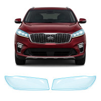 Антигравійна захисна бронеплівка за лекалами для Kia Sorento UM facelift 2018-2020 - оптика (фари та ПТФ)
