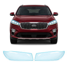 Антигравийная защитная бронепленка по лекалам для Kia Sorento UM facelift 2018-2020 - оптика (фары и ПТФ)