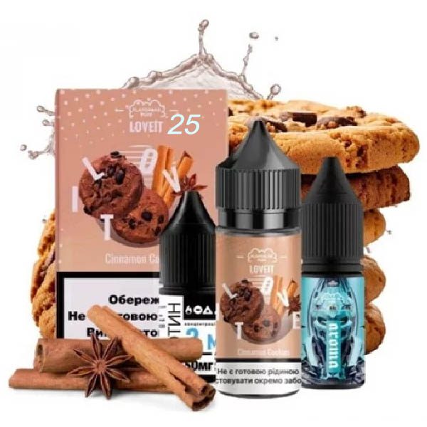 Рідина Самозаміс Flavorlab Love IT 30ml 25мг Cinnamon Cookies Печиво з корицею