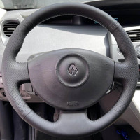 Чехол Оплетка Руля для Renault Megane II / Scenic II 2003-2009 Кожа (Модельная Выкройка) №48