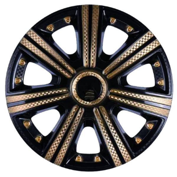 Колпак колеса Star DTM R14 черный, gold 4 шт
