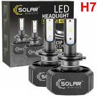 LED лампы автомобильные Solar H7 12/24V 40W 6000K 5000Lm CSP1860 2 шт (8207)