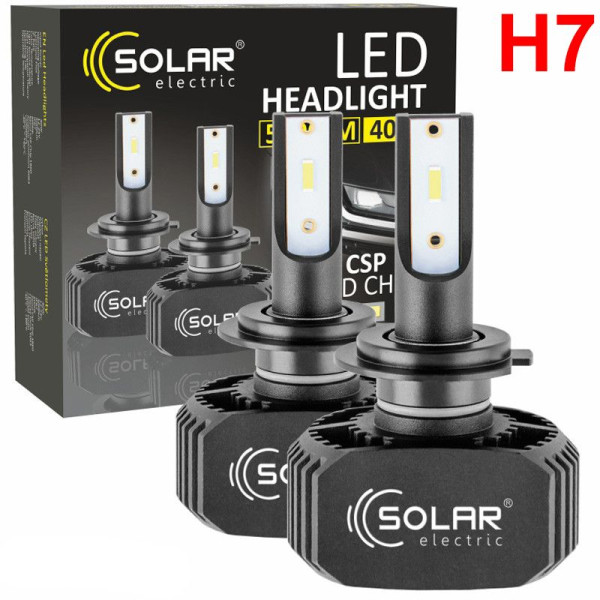 LED лампи автомобільні Solar H7 12/24V 40W 6000K 5000Lm CSP1860 2 шт (8207)