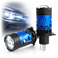 LED лампи автомобільні H4 Mini 120W 13000LM 6000K 4570+4570 Module 9-30V (Лінзовані D37 мм З Оманкою Canbus) F90-Small