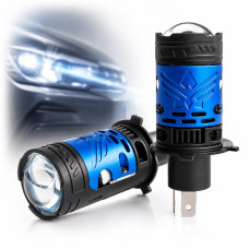 LED лампи автомобільні H4 Mini 120W 13000LM 6000K 4570+4570 Module 9-30V (Лінзовані D37 мм З Оманкою Canbus) F90-Small