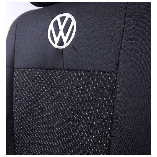 Чохли модельні 2+1 для Volkswagen T4 1990-2003 щільна тканина жакард Чорні