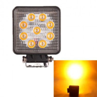 Дополнительная LED фара 27W (3W*9) 10-30V 110x110x50 mm Дальний (06-27W Yellow) 1 шт