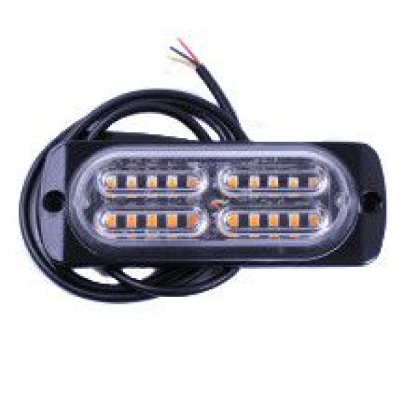 Страбоскоп Світлодіодний 12-24V / LED 4 Шт / 12 Режимів / Білий 1 шт (BS-20LED W)
