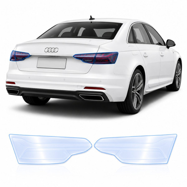 Антигравийная защитная бронепленка по лекалам для Audi A4 B9 facelift 2020-2025 - задние фонари стопы